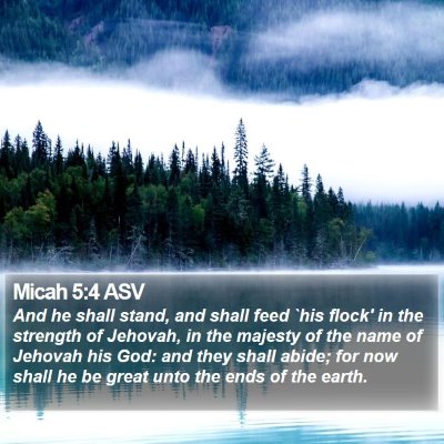 Micah 5:4 ASV Bible Verse Image