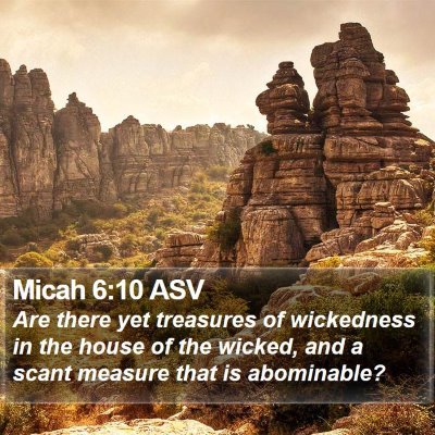 Micah 6:10 ASV Bible Verse Image