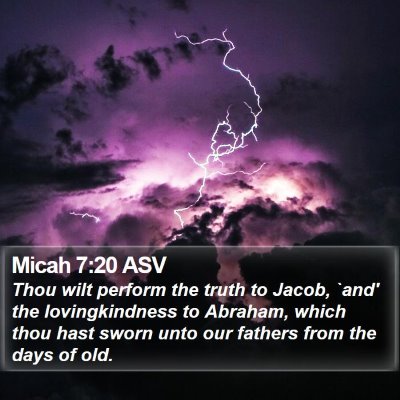 Micah 7:20 ASV Bible Verse Image