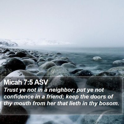 Micah 7:5 ASV Bible Verse Image