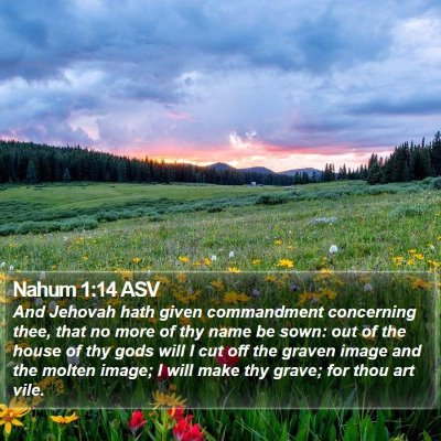 Nahum 1:14 ASV Bible Verse Image