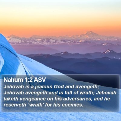 Nahum 1:2 ASV Bible Verse Image