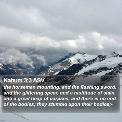 Nahum 3:3 ASV Bible Verse Image