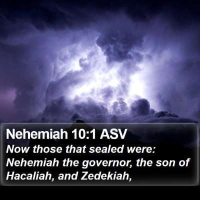 Nehemiah 10:1 ASV Bible Verse Image