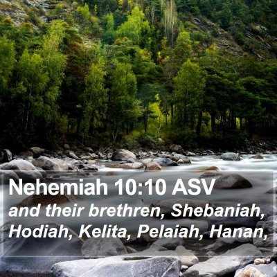Nehemiah 10:10 ASV Bible Verse Image