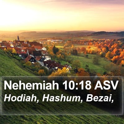 Nehemiah 10:18 ASV Bible Verse Image