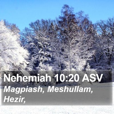 Nehemiah 10:20 ASV Bible Verse Image