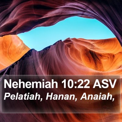 Nehemiah 10:22 ASV Bible Verse Image