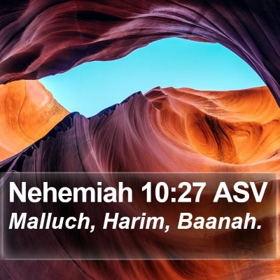 Nehemiah 10:27 ASV Bible Verse Image