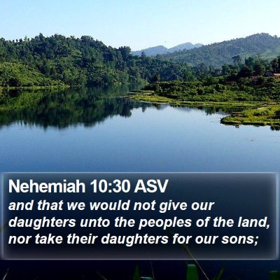 Nehemiah 10:30 ASV Bible Verse Image
