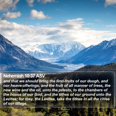 Nehemiah 10:37 ASV Bible Verse Image