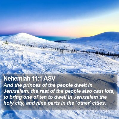 Nehemiah 11:1 ASV Bible Verse Image