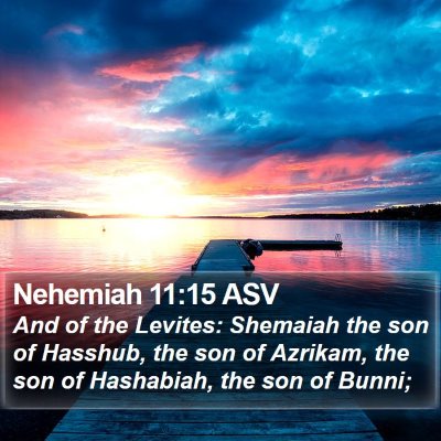 Nehemiah 11:15 ASV Bible Verse Image