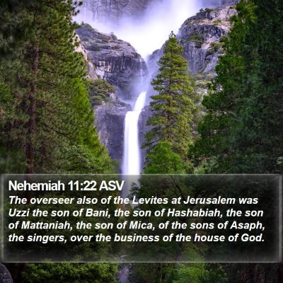 Nehemiah 11:22 ASV Bible Verse Image