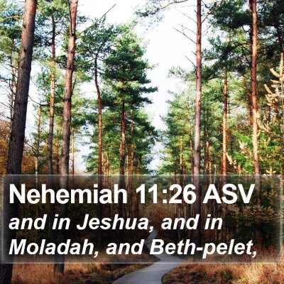 Nehemiah 11:26 ASV Bible Verse Image