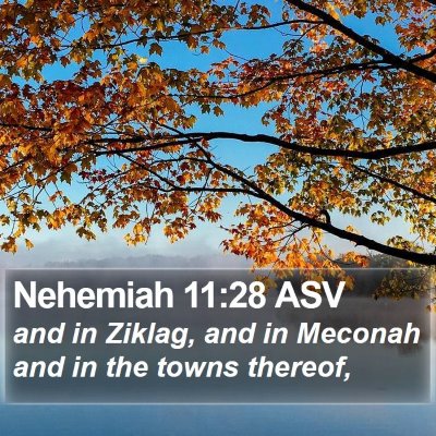 Nehemiah 11:28 ASV Bible Verse Image