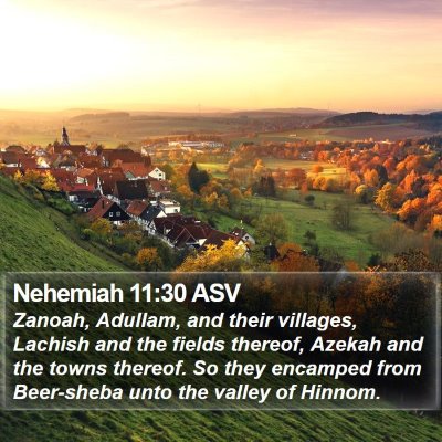 Nehemiah 11:30 ASV Bible Verse Image