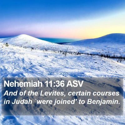 Nehemiah 11:36 ASV Bible Verse Image