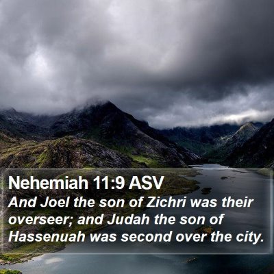 Nehemiah 11:9 ASV Bible Verse Image