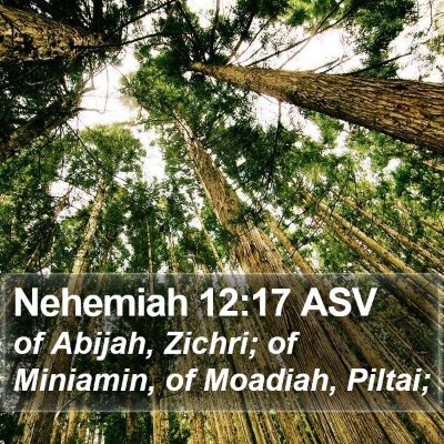 Nehemiah 12:17 ASV Bible Verse Image