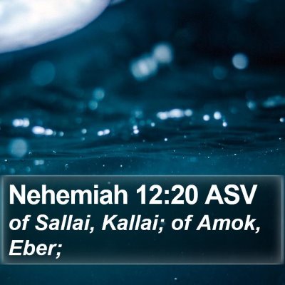 Nehemiah 12:20 ASV Bible Verse Image