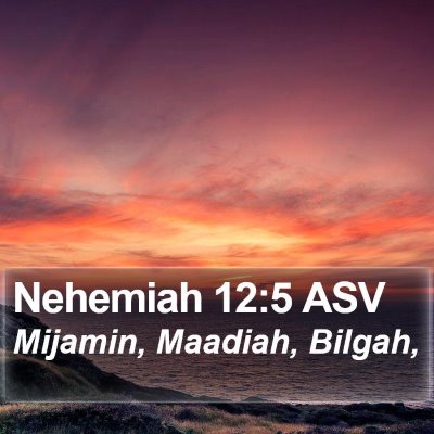 Nehemiah 12:5 ASV Bible Verse Image