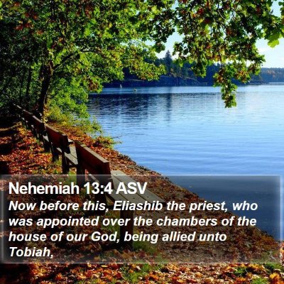 Nehemiah 13:4 ASV Bible Verse Image