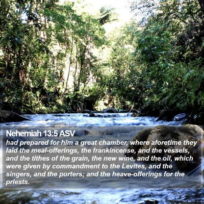 Nehemiah 13:5 ASV Bible Verse Image
