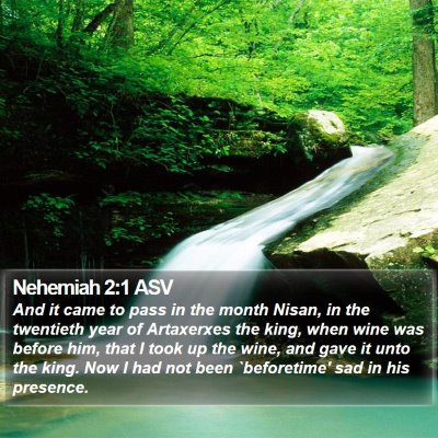 Nehemiah 2:1 ASV Bible Verse Image