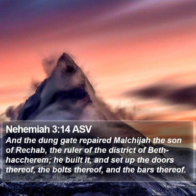 Nehemiah 3:14 ASV Bible Verse Image