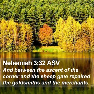 Nehemiah 3:32 ASV Bible Verse Image