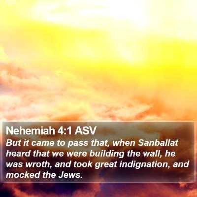 Nehemiah 4:1 ASV Bible Verse Image