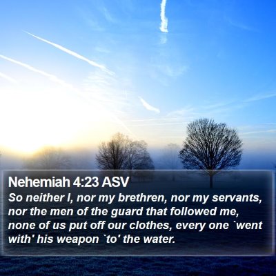 Nehemiah 4:23 ASV Bible Verse Image