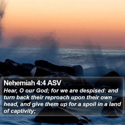 Nehemiah 4:4 ASV Bible Verse Image