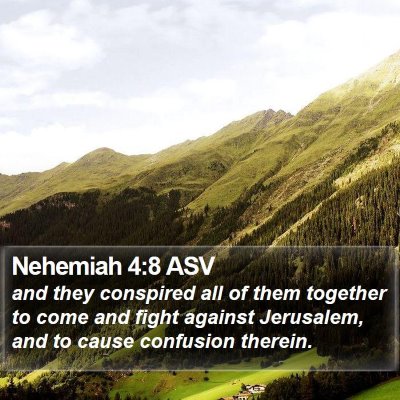 Nehemiah 4:8 ASV Bible Verse Image
