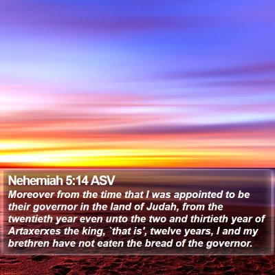 Nehemiah 5:14 ASV Bible Verse Image