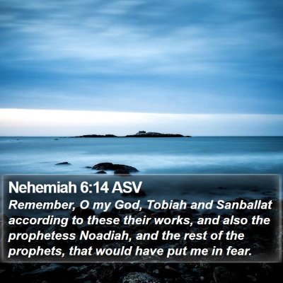 Nehemiah 6:14 ASV Bible Verse Image