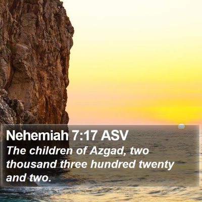 Nehemiah 7:17 ASV Bible Verse Image