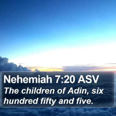 Nehemiah 7:20 ASV Bible Verse Image