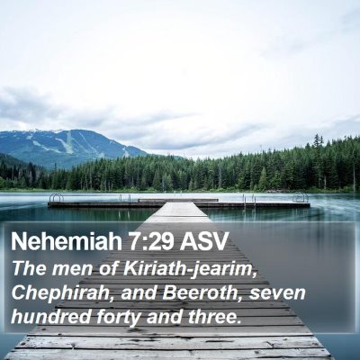 Nehemiah 7:29 ASV Bible Verse Image