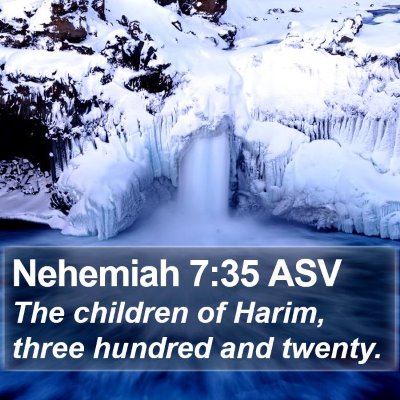 Nehemiah 7:35 ASV Bible Verse Image