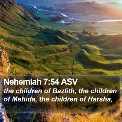 Nehemiah 7:54 ASV Bible Verse Image