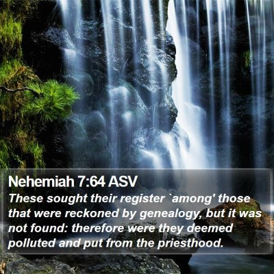 Nehemiah 7:64 ASV Bible Verse Image