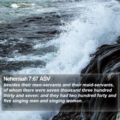 Nehemiah 7:67 ASV Bible Verse Image