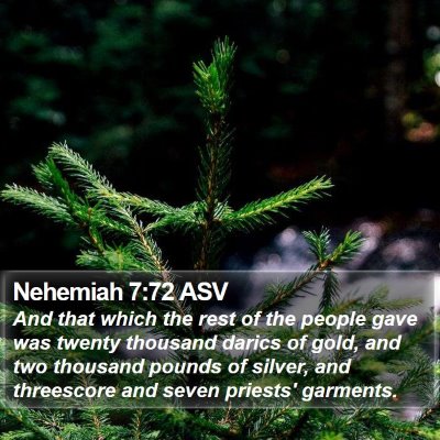 Nehemiah 7:72 ASV Bible Verse Image