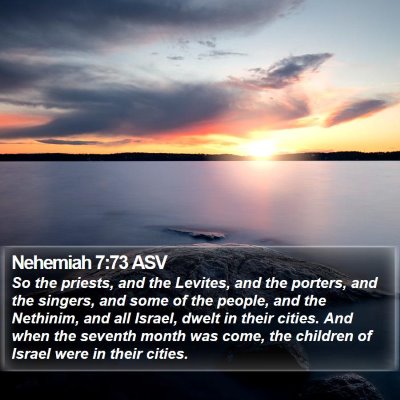 Nehemiah 7:73 ASV Bible Verse Image