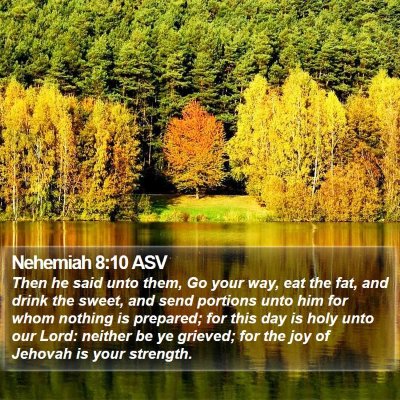 Nehemiah 8:10 ASV Bible Verse Image