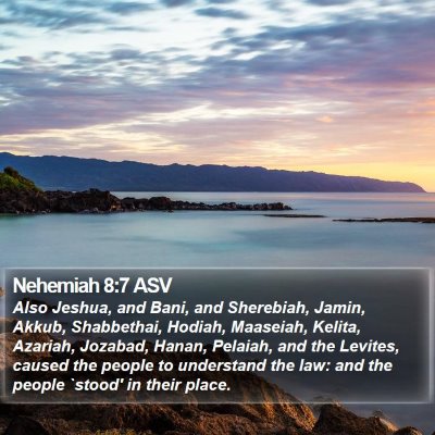 Nehemiah 8:7 ASV Bible Verse Image