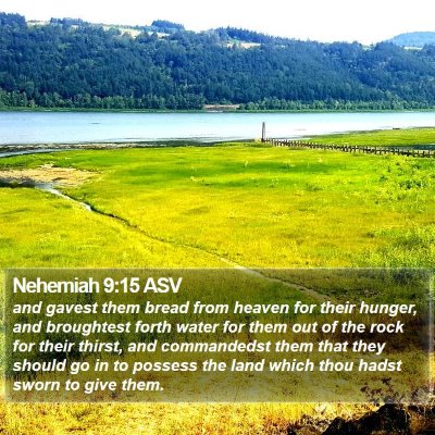 Nehemiah 9:15 ASV Bible Verse Image