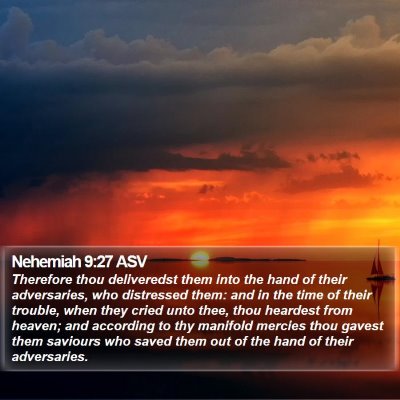 Nehemiah 9:27 ASV Bible Verse Image
